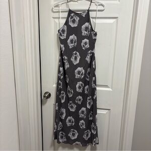Aritzia Babaton Lato Gray Floral Midi Dress